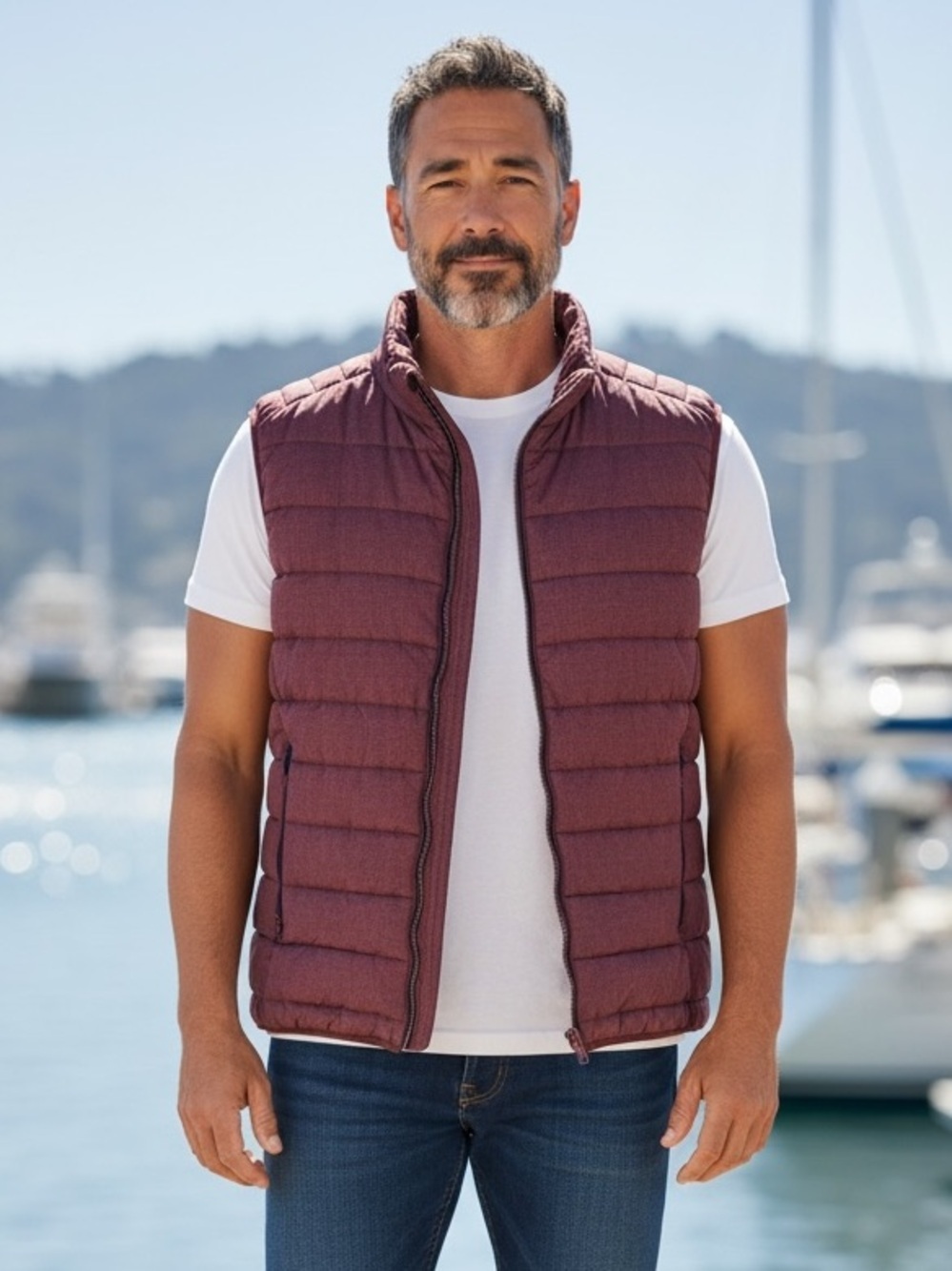 Untuckit thierry burgundy puffer vest large